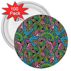 Background Texture Paisley Pattern 3  Buttons (100 Pack)  by Jancukart