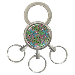 Background Texture Paisley Pattern 3-ring Key Chain