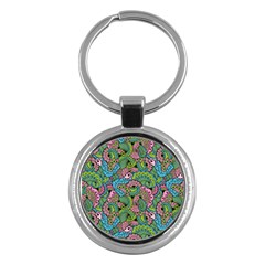 Background Texture Paisley Pattern Key Chain (round)