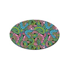 Background Texture Paisley Pattern Sticker (oval)