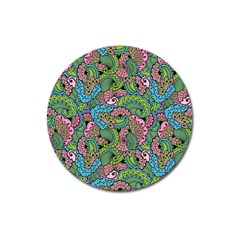 Background Texture Paisley Pattern Magnet 3  (round)