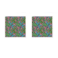 Background Texture Paisley Pattern Cufflinks (square)