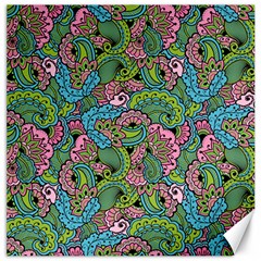 Background Texture Paisley Pattern Canvas 16  X 16 