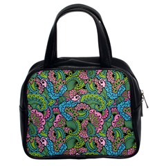 Background Texture Paisley Pattern Classic Handbag (two Sides)