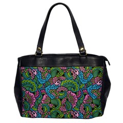 Background Texture Paisley Pattern Oversize Office Handbag by Jancukart