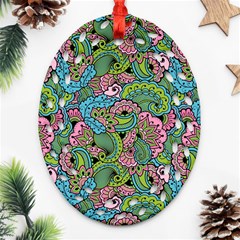 Background Texture Paisley Pattern Ornament (oval Filigree)