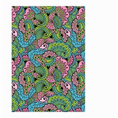 Background Texture Paisley Pattern Small Garden Flag (two Sides) by Jancukart