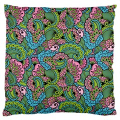 Background Texture Paisley Pattern Large Premium Plush Fleece Cushion Case (one Side)