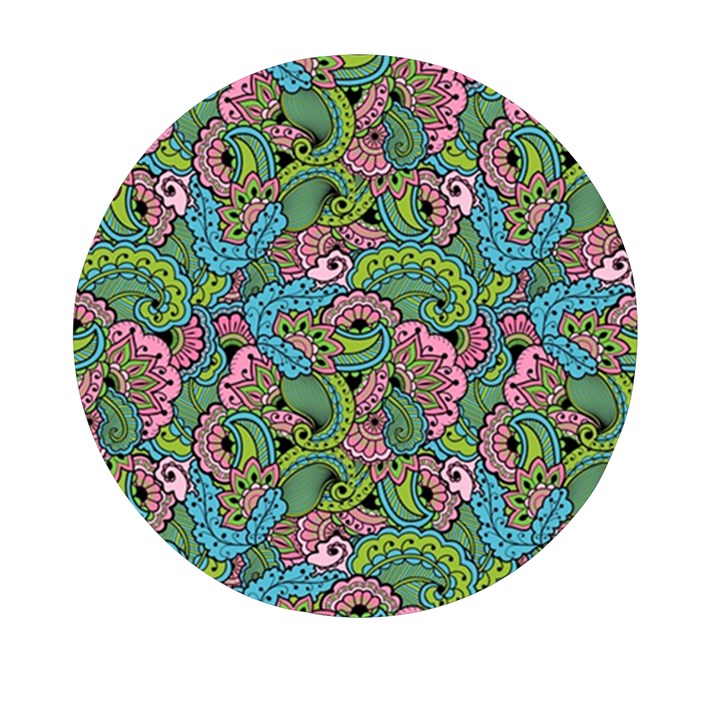 Background Texture Paisley Pattern Mini Round Pill Box