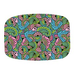 Background Texture Paisley Pattern Mini Square Pill Box by Jancukart