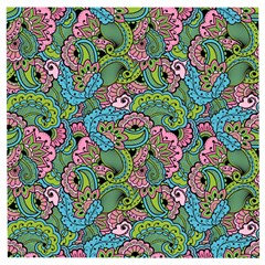 Background Texture Paisley Pattern Wooden Puzzle Square