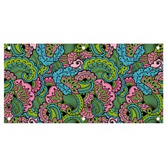 Background Texture Paisley Pattern Banner And Sign 4  X 2 