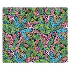 Background Texture Paisley Pattern One Side Premium Plush Fleece Blanket (small)