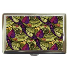 Pattern Vector Texture Style Garden Drawn Hand Floral Cigarette Money Case