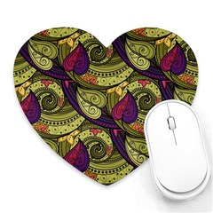 Pattern Vector Texture Style Garden Drawn Hand Floral Heart Mousepad