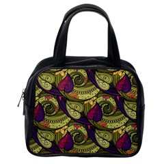 Pattern Vector Texture Style Garden Drawn Hand Floral Classic Handbag (one Side)