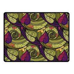 Pattern Vector Texture Style Garden Drawn Hand Floral One Side Fleece Blanket (small) by Jancukart