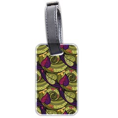 Pattern Vector Texture Style Garden Drawn Hand Floral Luggage Tag (two Sides)