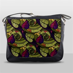 Pattern Vector Texture Style Garden Drawn Hand Floral Messenger Bag