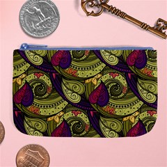 Pattern Vector Texture Style Garden Drawn Hand Floral Large Coin Purse