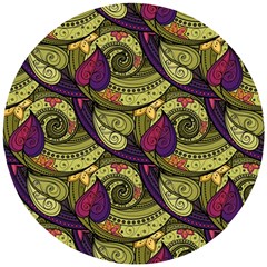 Pattern Vector Texture Style Garden Drawn Hand Floral Wooden Puzzle Round