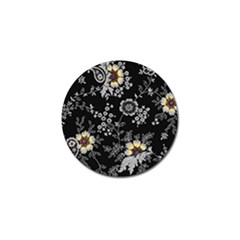 White And Yellow Floral And Paisley Illustration Background Golf Ball Marker (4 Pack) by Jancukart