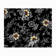 White And Yellow Floral And Paisley Illustration Background Small Glasses Cloth (2 Sides)