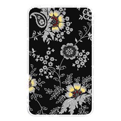 White And Yellow Floral And Paisley Illustration Background Memory Card Reader (rectangular)