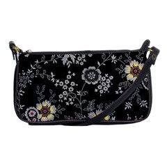 White And Yellow Floral And Paisley Illustration Background Shoulder Clutch Bag by Jancukart