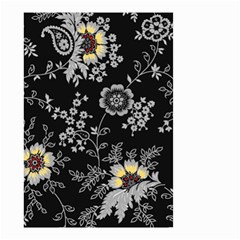 White And Yellow Floral And Paisley Illustration Background Small Garden Flag (two Sides)