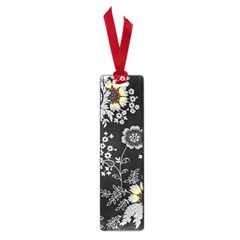 White And Yellow Floral And Paisley Illustration Background Small Book Marks