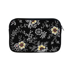 White And Yellow Floral And Paisley Illustration Background Apple Macbook Pro 13  Zipper Case by Jancukart