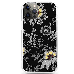 White And Yellow Floral And Paisley Illustration Background Iphone 12 Pro Max Tpu Uv Print Case by Jancukart