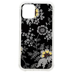 White And Yellow Floral And Paisley Illustration Background Iphone 12 Mini Tpu Uv Print Case	 by Jancukart