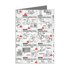 White Printer Paper With Text Overlay Humor Dark Humor Infographics Mini Greeting Card