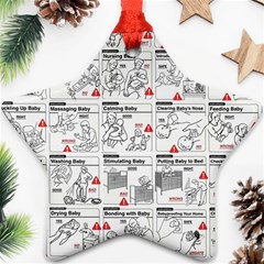 White Printer Paper With Text Overlay Humor Dark Humor Infographics Star Ornament (two Sides) by Jancukart