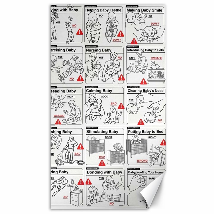 White Printer Paper With Text Overlay Humor Dark Humor Infographics Canvas 40  x 72 