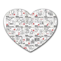 White Printer Paper With Text Overlay Humor Dark Humor Infographics Heart Mousepad by Jancukart