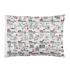 White Printer Paper With Text Overlay Humor Dark Humor Infographics Pillow Case by Jancukart