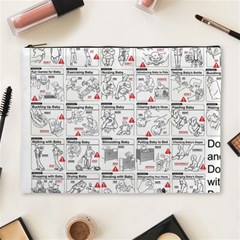 White Printer Paper With Text Overlay Humor Dark Humor Infographics Cosmetic Bag (xl) by Jancukart