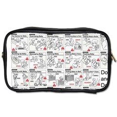 White Printer Paper With Text Overlay Humor Dark Humor Infographics Toiletries Bag (one Side)