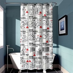 White Printer Paper With Text Overlay Humor Dark Humor Infographics Shower Curtain 36  X 72  (stall) 