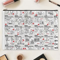 White Printer Paper With Text Overlay Humor Dark Humor Infographics Cosmetic Bag (xxxl) by Jancukart