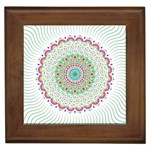 Flower Abstract Floral Hand Ornament Hand Drawn Mandala Framed Tile Front