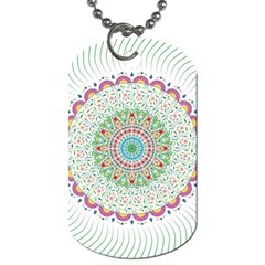 Flower Abstract Floral Hand Ornament Hand Drawn Mandala Dog Tag (two Sides)