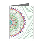 Flower Abstract Floral Hand Ornament Hand Drawn Mandala Mini Greeting Card Left