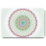 Flower Abstract Floral Hand Ornament Hand Drawn Mandala Large Doormat 30 x20  Door Mat