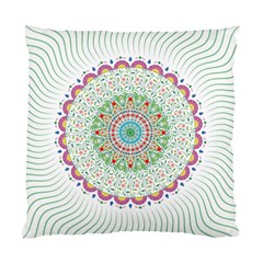 Flower Abstract Floral Hand Ornament Hand Drawn Mandala Standard Cushion Case (two Sides)