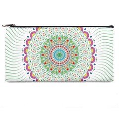 Flower Abstract Floral Hand Ornament Hand Drawn Mandala Pencil Case