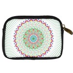 Flower Abstract Floral Hand Ornament Hand Drawn Mandala Digital Camera Leather Case Back